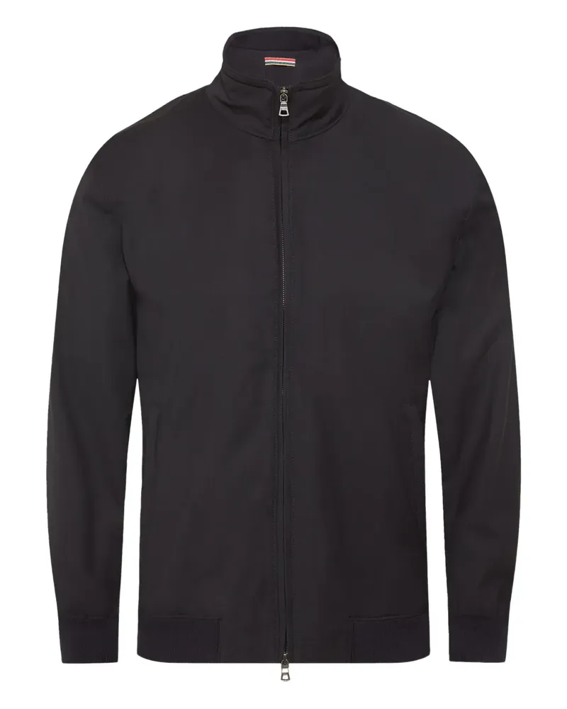 Orlebar Brown Alvaro Merino-Bomberjacke mit Reißverschluss - Blau Blau