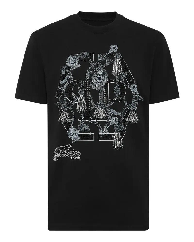 Philipp Plein T-Shirt mit Quastendetail - Schwarz Schwarz