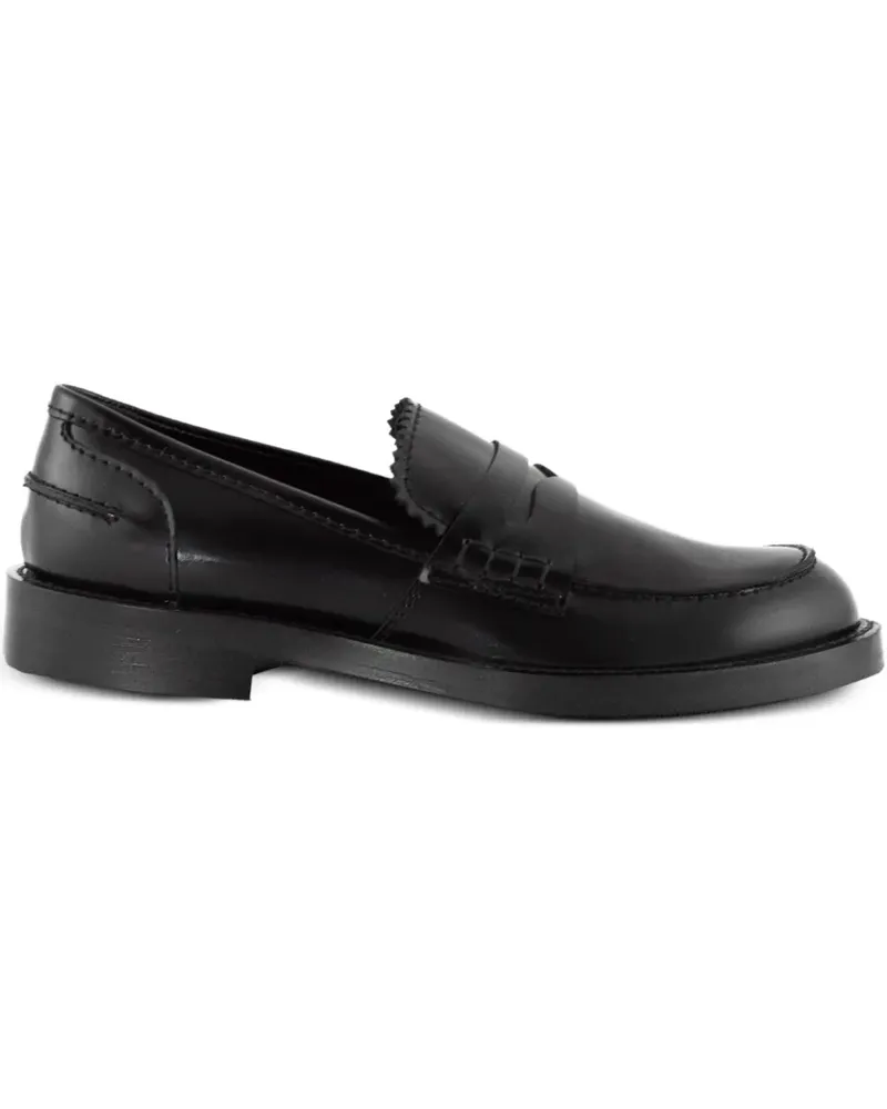 Guglielmo Rotta Penny-Loafer aus Leder - Schwarz Schwarz