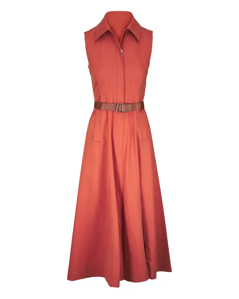 Akris Midikleid mit Gürtel - Orange Orange