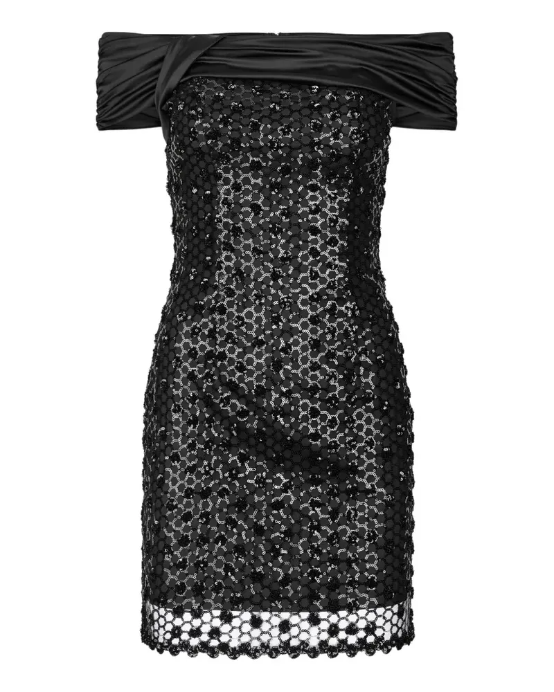 ROTATE Birger Christensen Minikleid mit Pailletten - Schwarz Schwarz