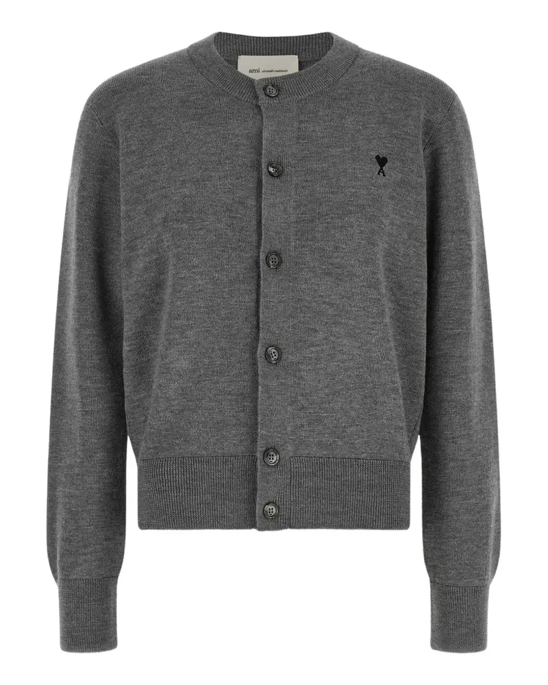 AMI Paris Ami de Coeur Cardigan - Grau Grau