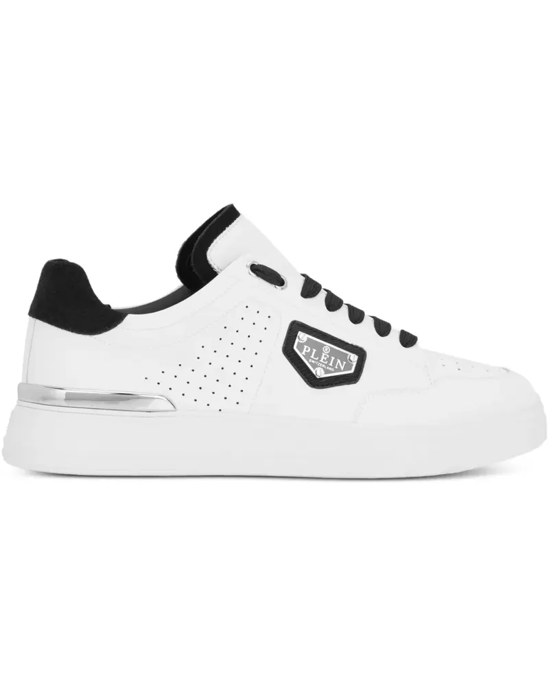 Philipp Plein Sneakers mit Schild - Weiß Weiß