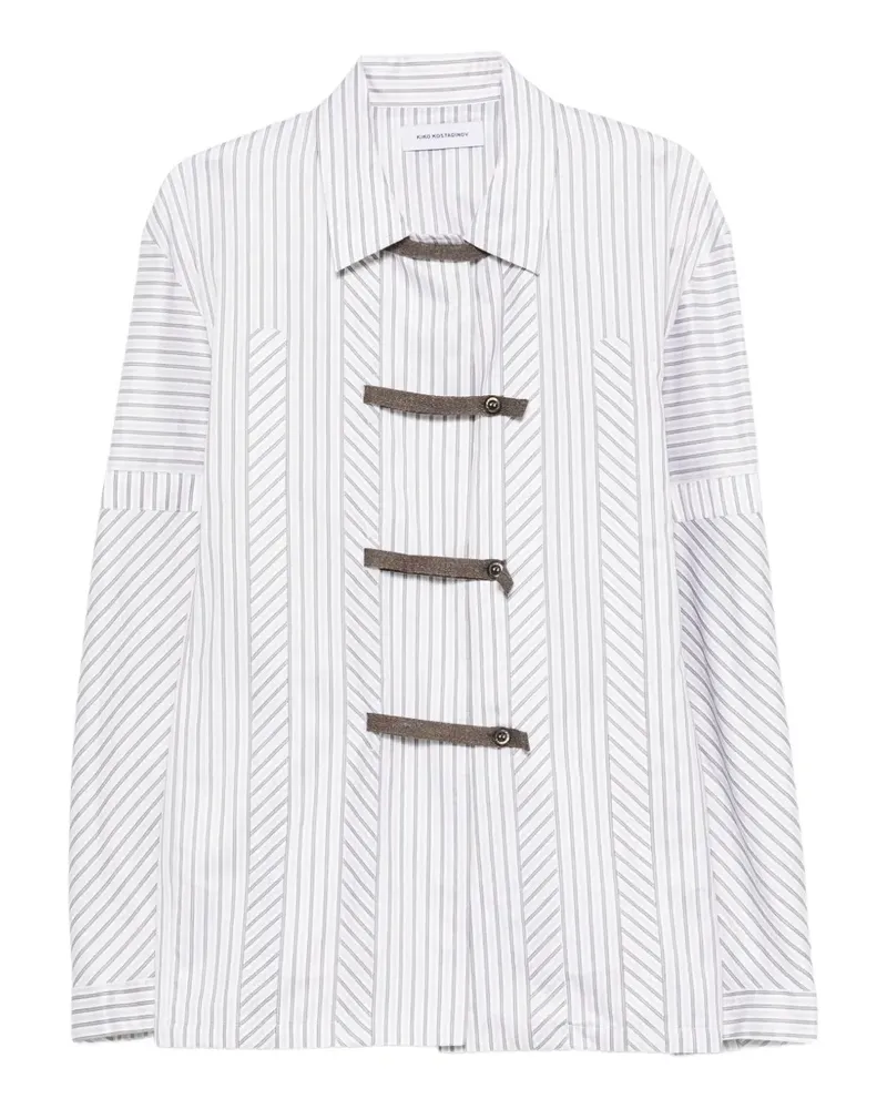 KIKO KOSTADINOV striped buttoned shirt - Weiß Weiß