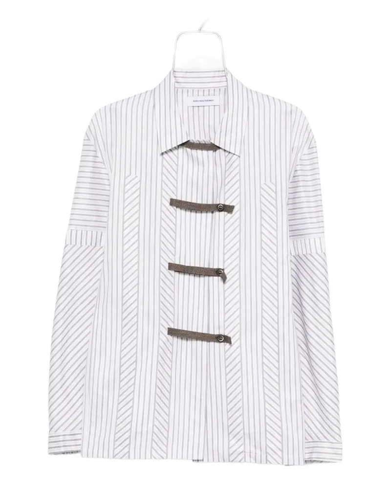 KIKO KOSTADINOV striped buttoned shirt - Weiß Weiß
