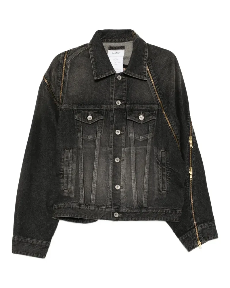 Doublet filleted-zip denim jacket - Grau Grau
