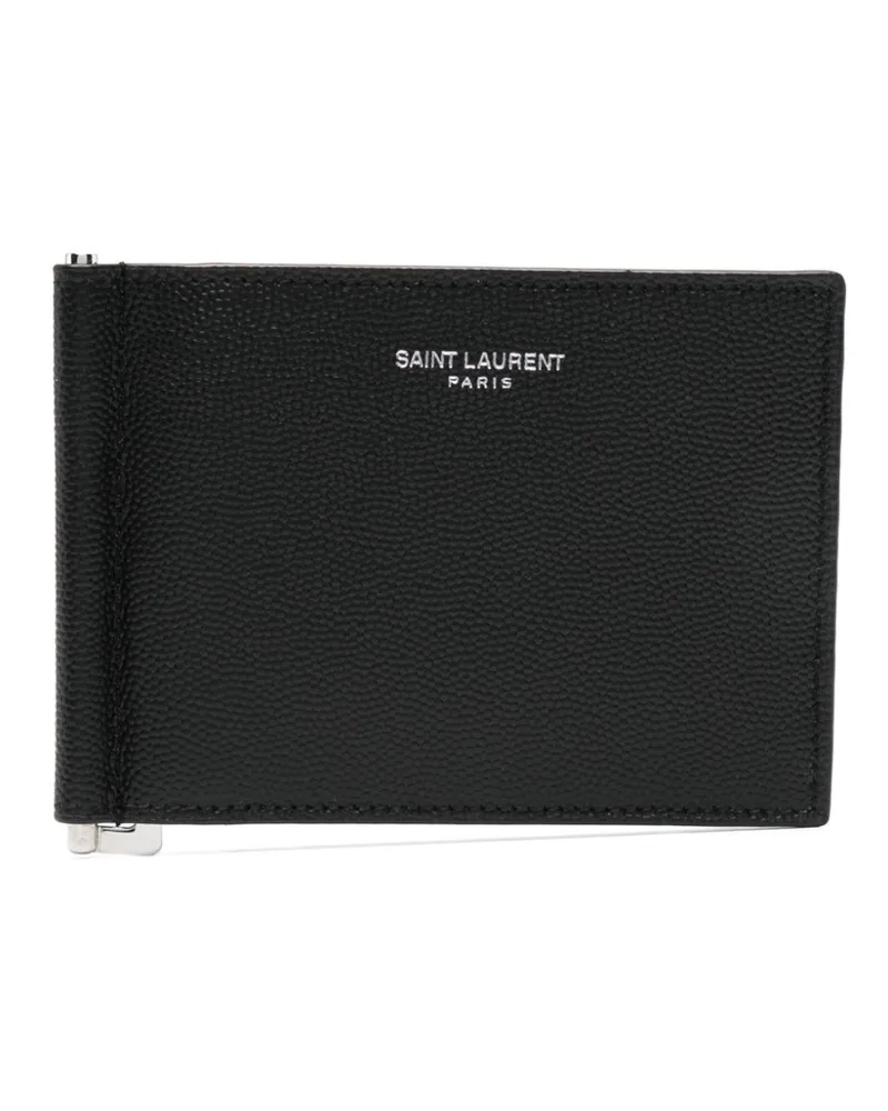 Saint Laurent Portemonnaie mit Geldscheinklammer - Schwarz Schwarz