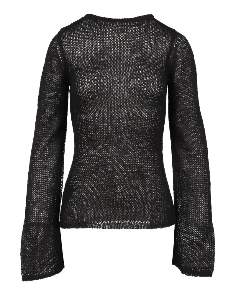 Heliot Emil Pullover mit ausgestellten Ärmeln und Cut-Out - Schwarz Schwarz