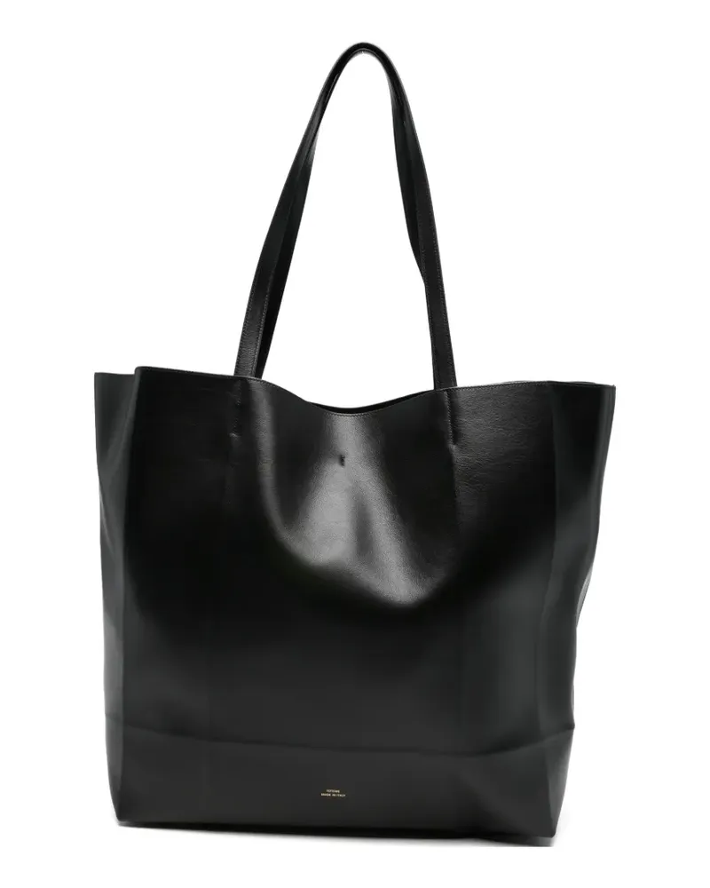 Totême roam leather tote - Schwarz Schwarz