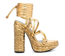 Plateau-Sandalen 140mm - Gold