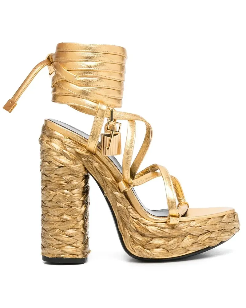Tom Ford Plateau-Sandalen 140mm - Gold Gold