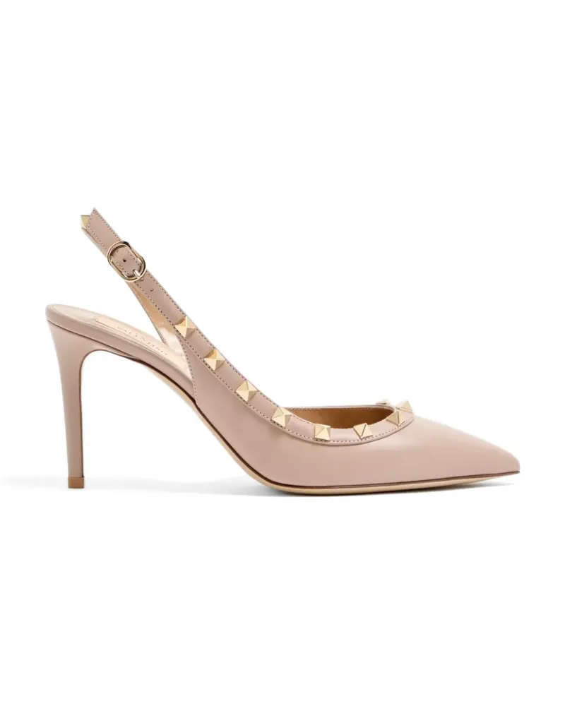 Valentino Garavani Rockstud slingback calfskin pumps 85mm - Nude Nude