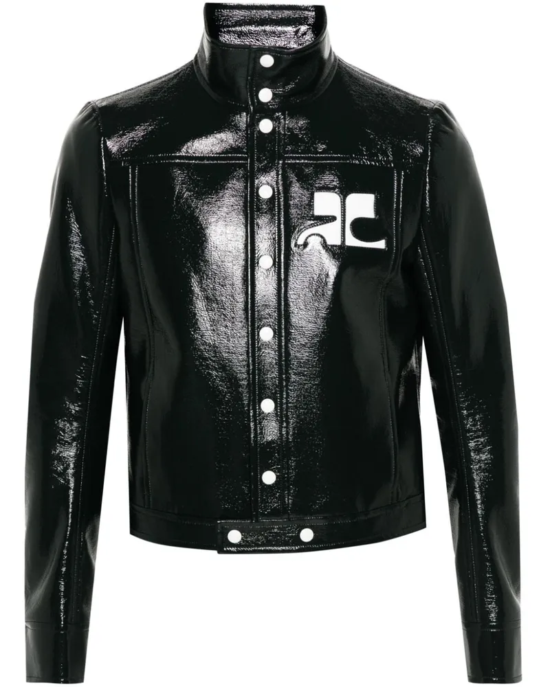 Courrèges Reedition Vinyl Jacke - Grün Grün