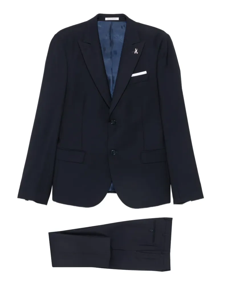 Daniele Alessandrini textured single-breasted suit - Blau Blau