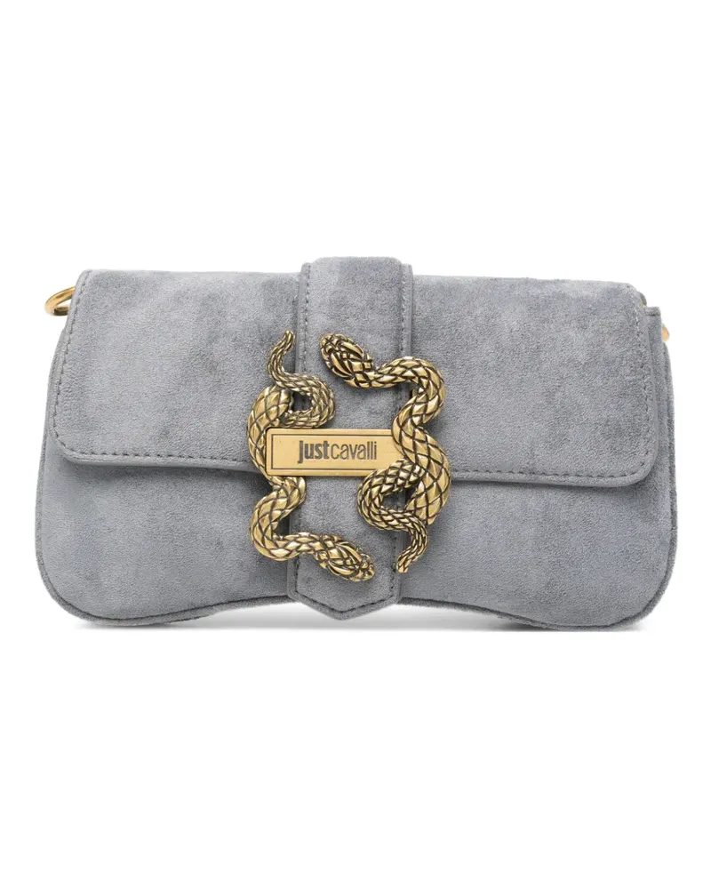 Just Cavalli Umhängetasche mit Schlangen-Schild - Grau Grau