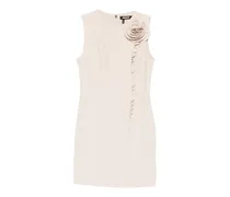 Midikleid mit Blumenapplikation - Nude