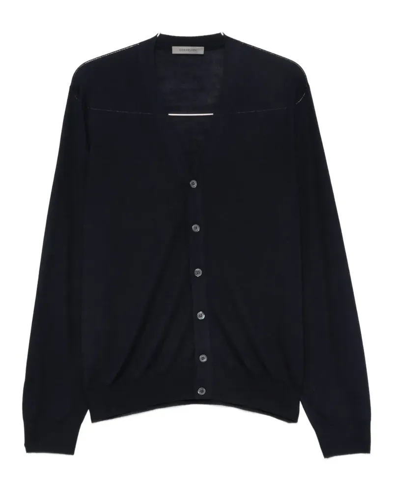 Corneliani Cardigan mit V-Ausschnitt - Blau Blau