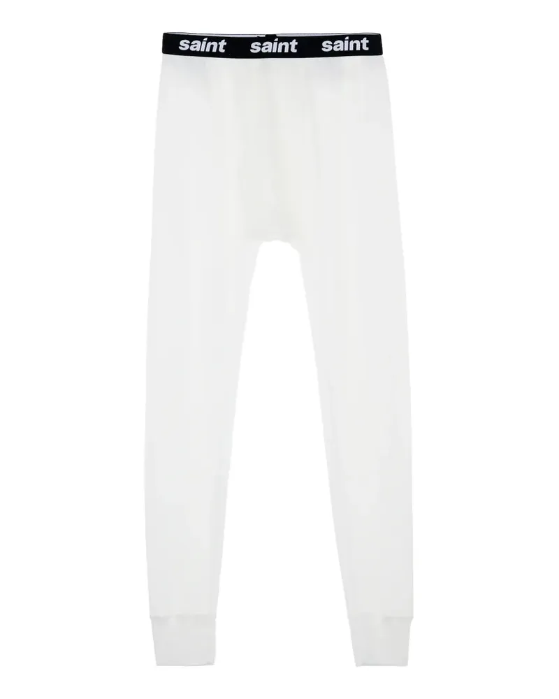 SAINT MXXXXXX logo-waistband thermal trousers - Weiß Weiß