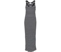 striped overall maxi dress