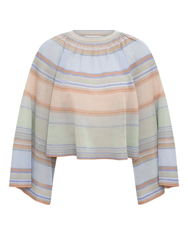 Zimmermann Indra bell-sleeved top - Blau Blau