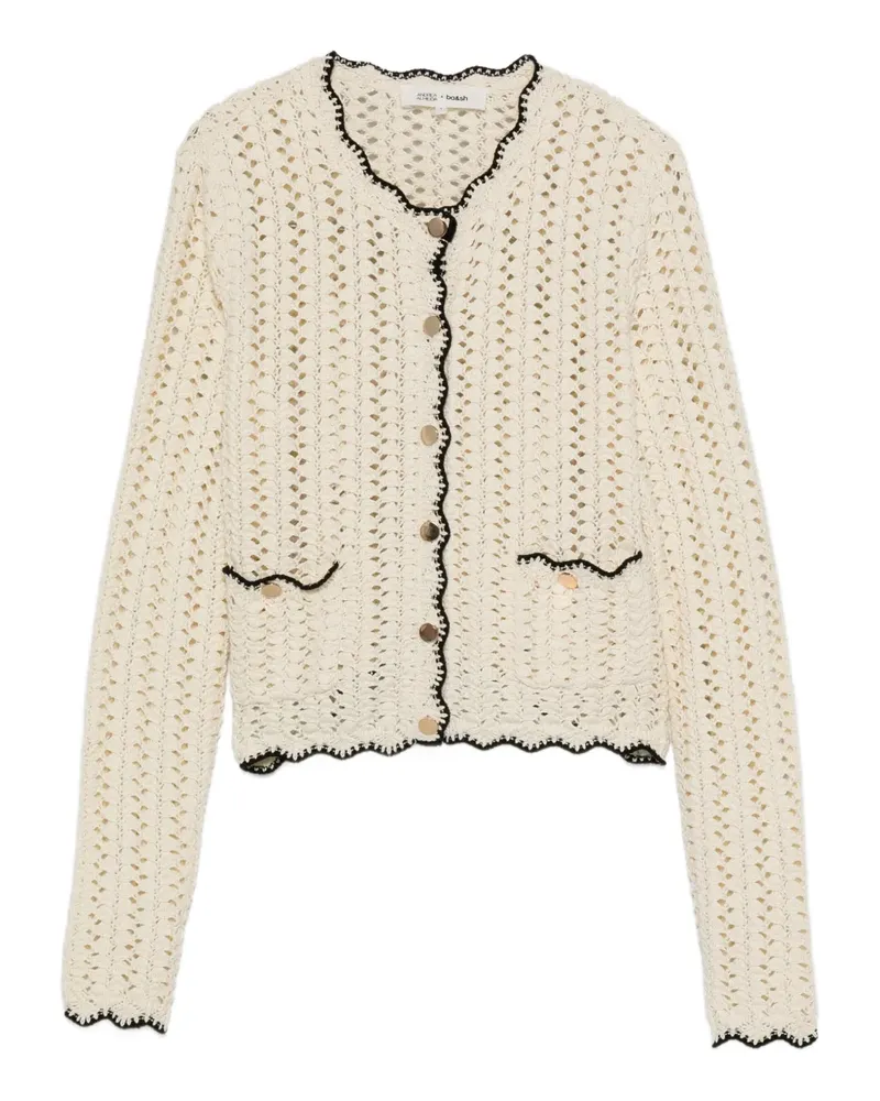 ba&sh Sheila Cardigan mit Wellensaum - Nude Nude