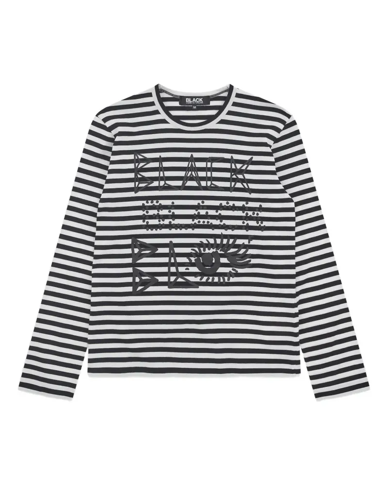 Comme des Garçons striped long-sleeved T-shirt - Weiß Weiß