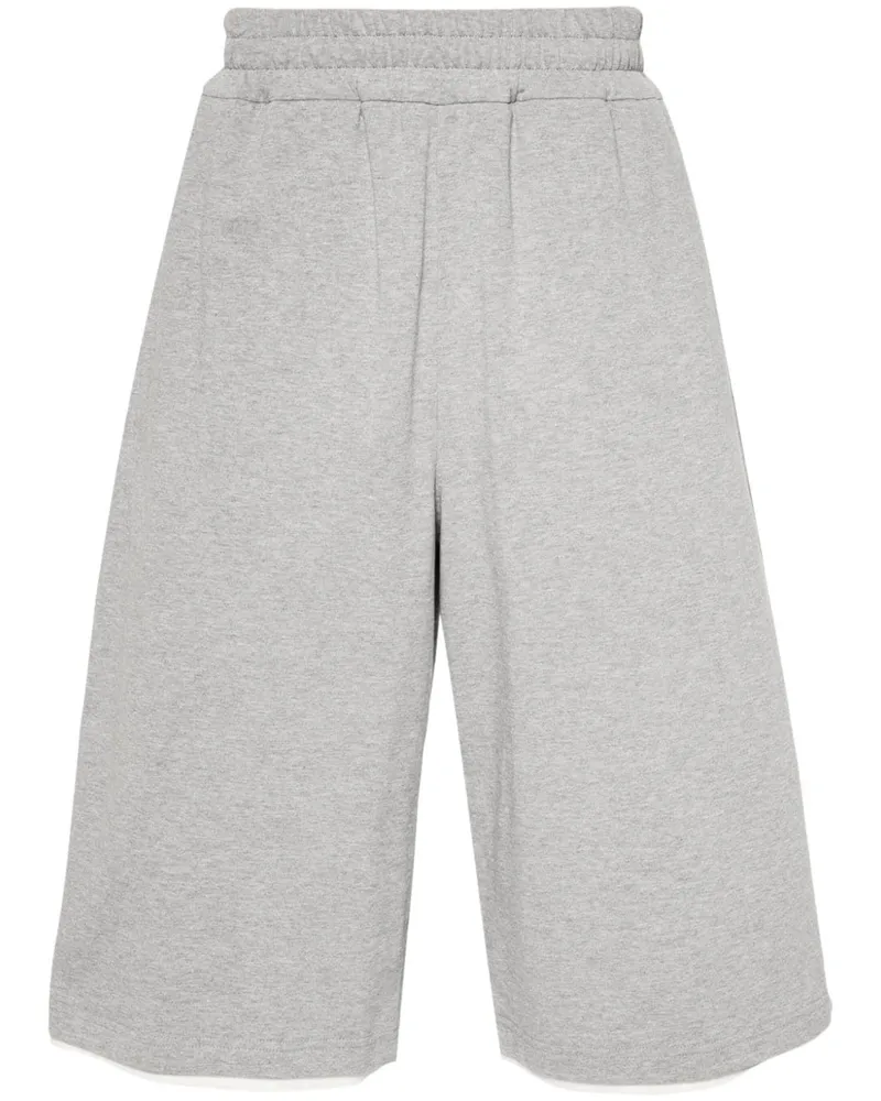 Jil Sander Knielange Shorts im Layering-Look - Grau Grau