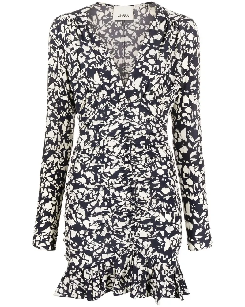 Isabel Marant Larissa Minikleid mit Blumen-Print - Schwarz Schwarz