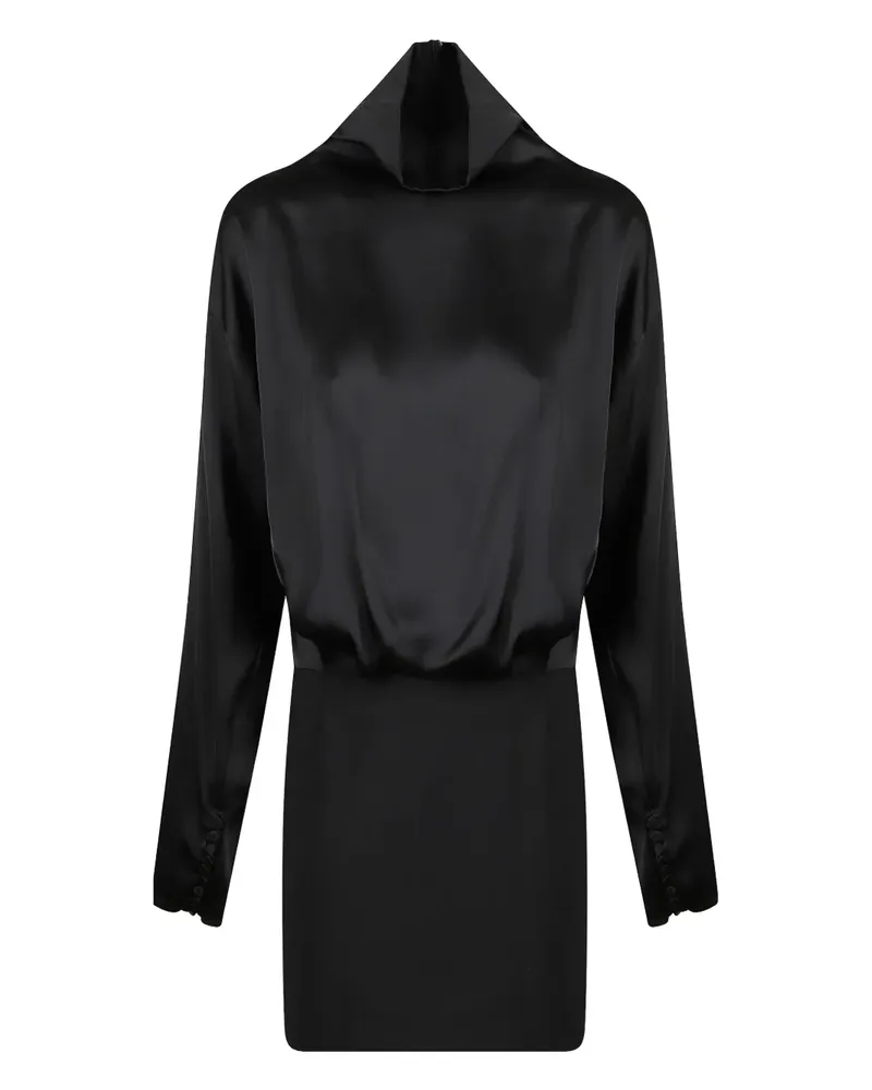 Dondup Langärmeliges Minikleid - Schwarz Schwarz