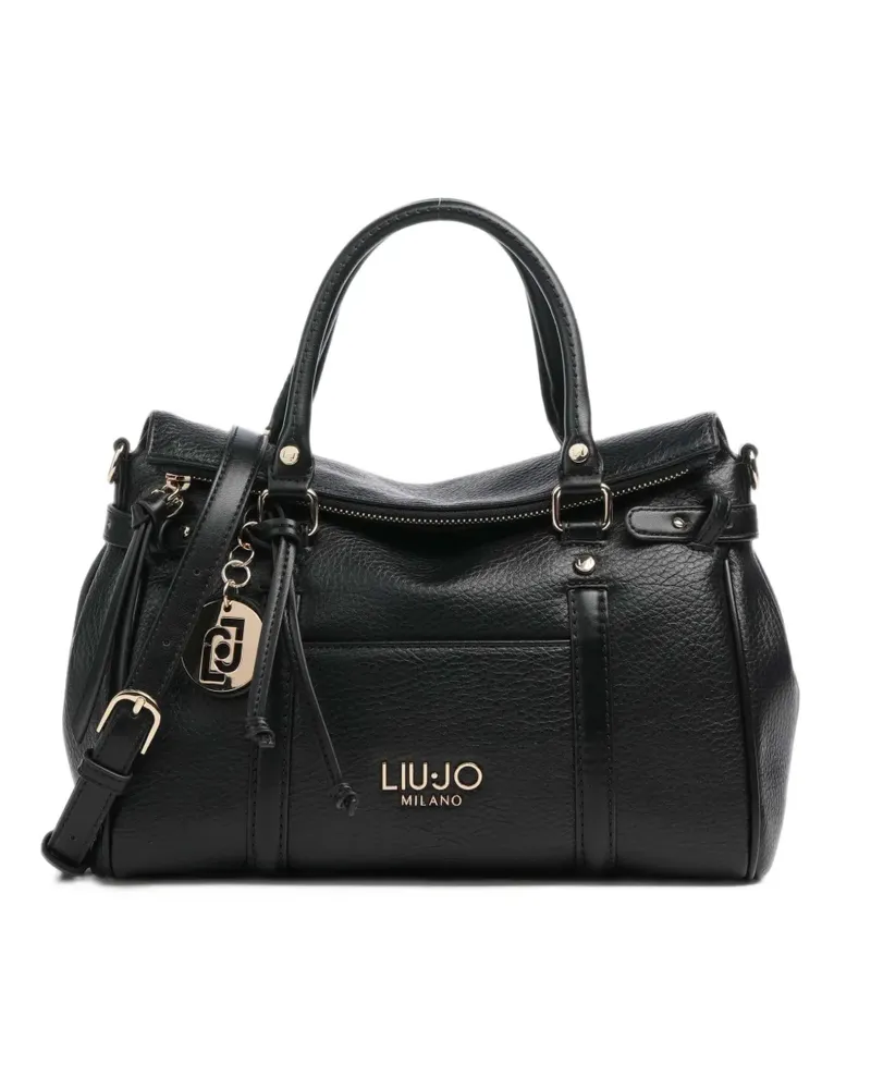 Liu Jo Shopper mit Logo-Schild - Schwarz Schwarz