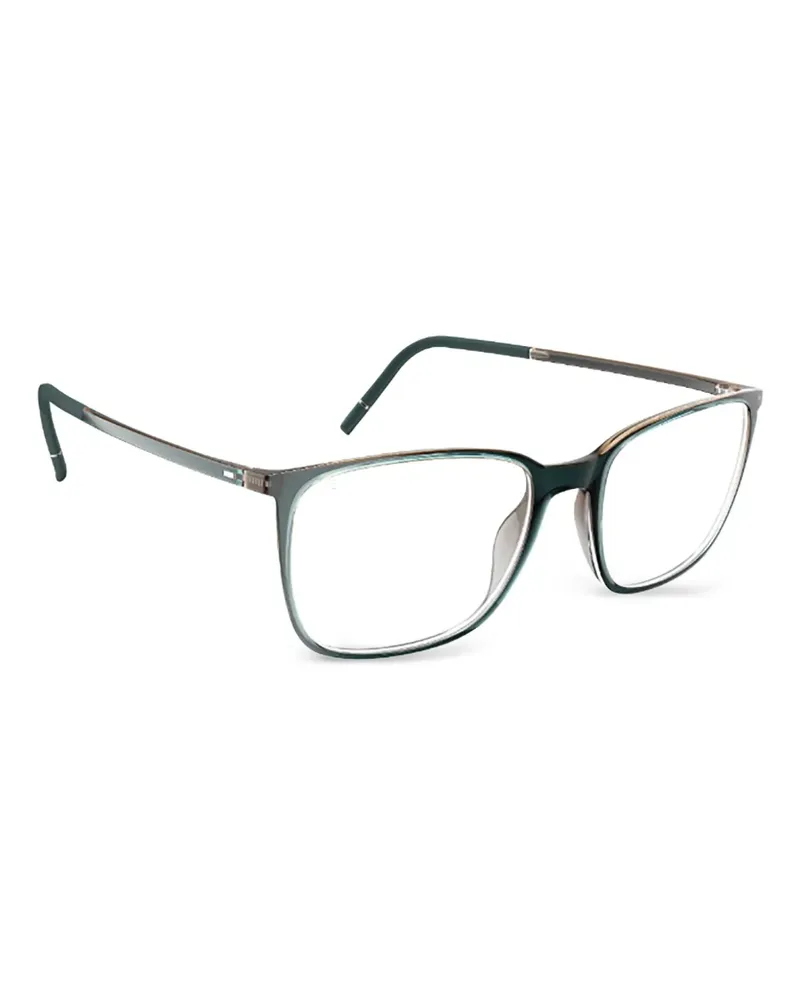 Silhouette Brille mit eckigem Gestell - Schwarz Schwarz