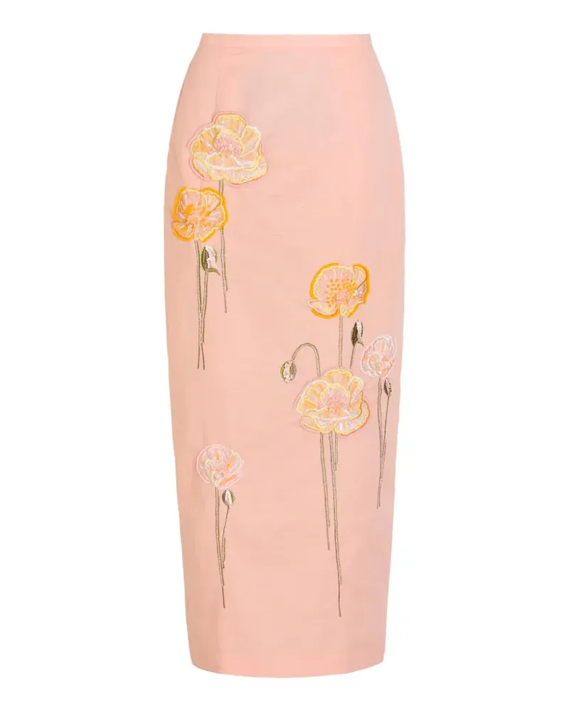 BERNADETTE Norma Bleistift-Midirock - Rosa Rosa