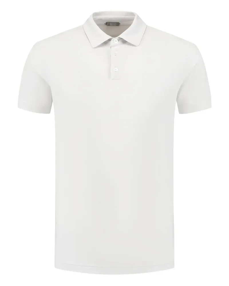 Zanone Piqué-Poloshirt - Weiß Weiß