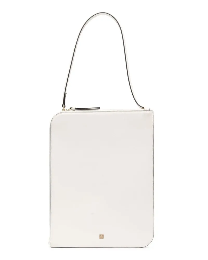 Totême Schultertasche mit Logo-Schild - Nude Nude