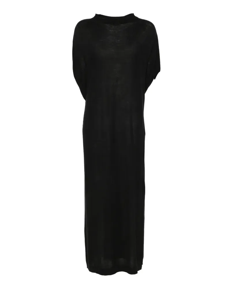 Liviana Conti ribbed-trim knitted maxi dress - Schwarz Schwarz