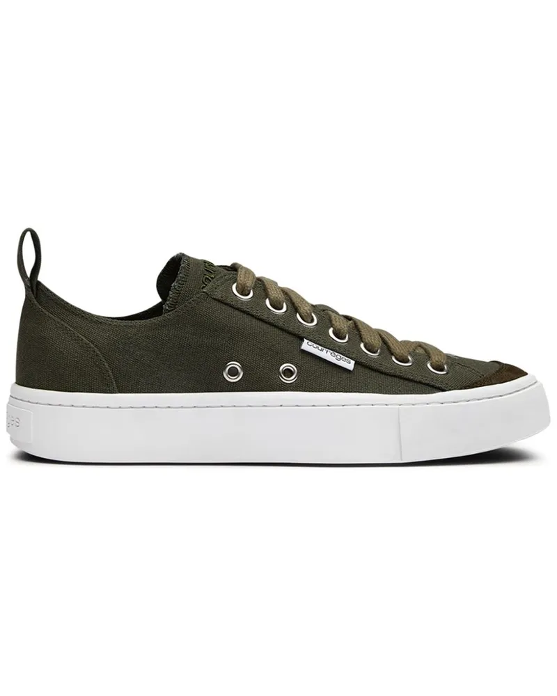 Courrèges Canvas-Sneakers mit Logo-Stickerei - Grün Grün