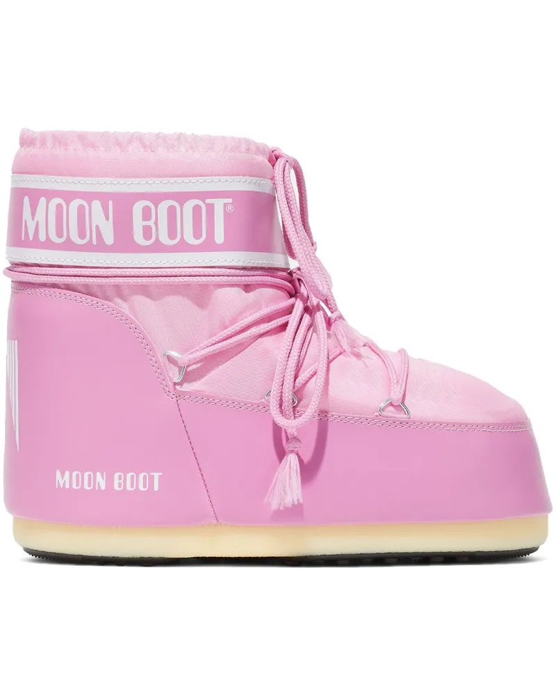 Moon Boot Flache Schneestiefel - Rosa Rosa
