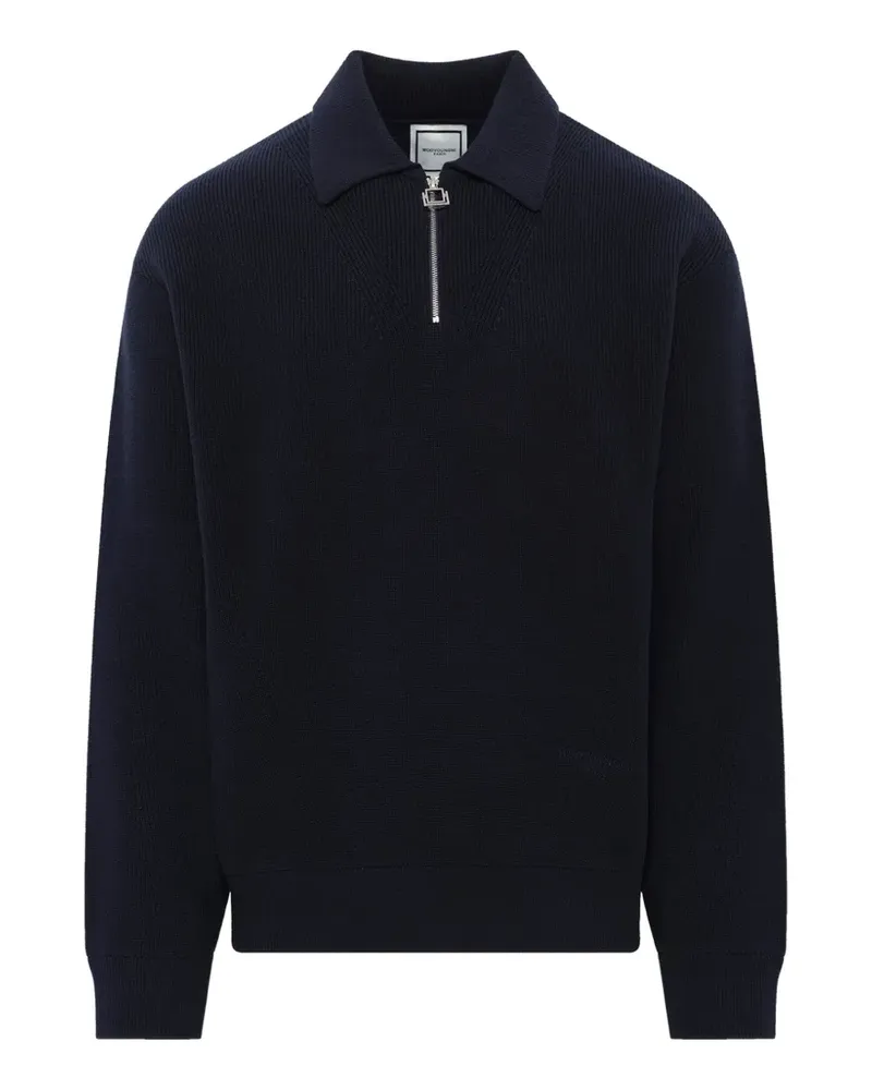 Wooyoungmi Gerippter Pullover mit Reißverschluss - Blau Blau