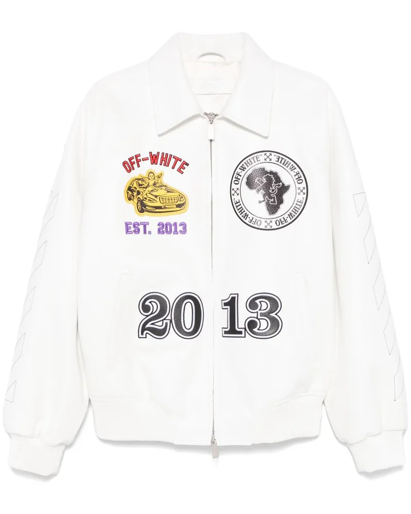 OFF-WHITE Rhino Collegejacke - Weiß Weiß