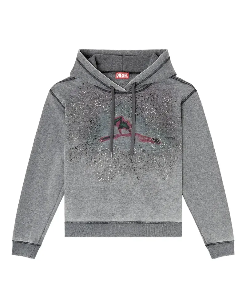 Diesel Kapuzenpullover mit Print - Grau Grau