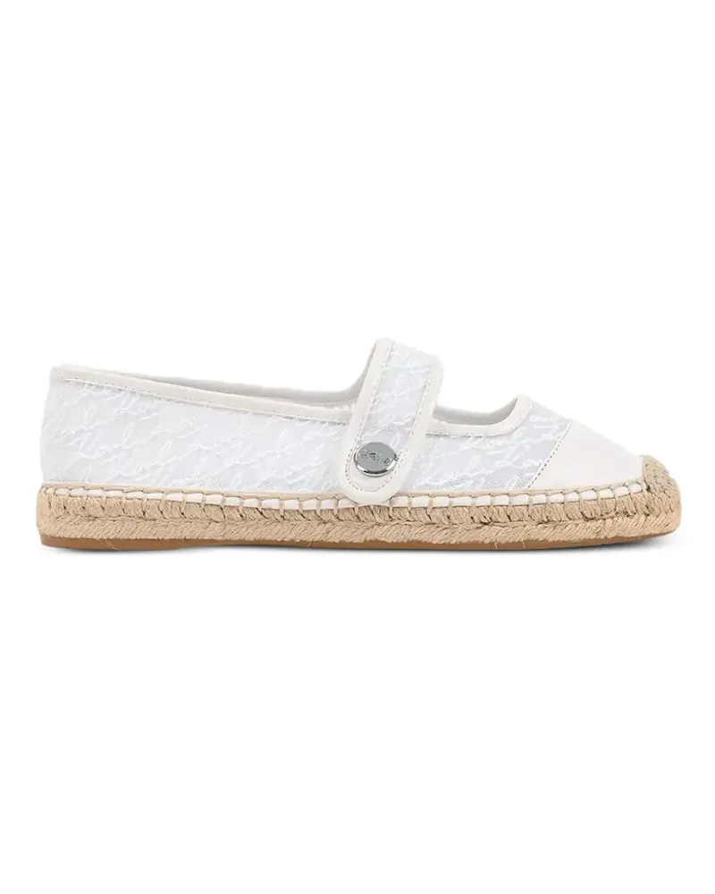 Karl Lagerfeld Mary-Jane-Espadrilles mit Monogrammstickerei - Weiß Weiß