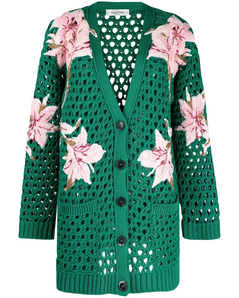 Valentino Garavani Cardigan mit Stickerei - Grün Grün