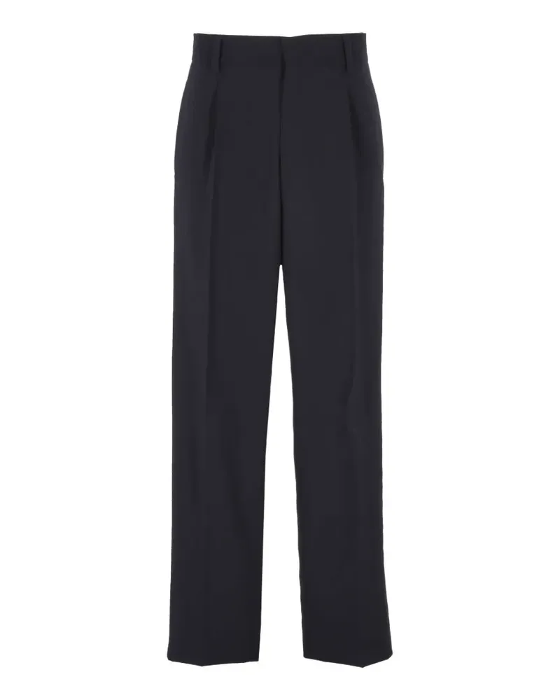 HUGO BOSS Straight-Leg-Hose mit Falten - Blau Blau