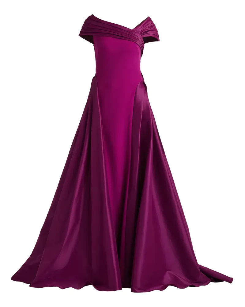 Tadashi Shoji Maxikleid mit Falten - Violett Violett