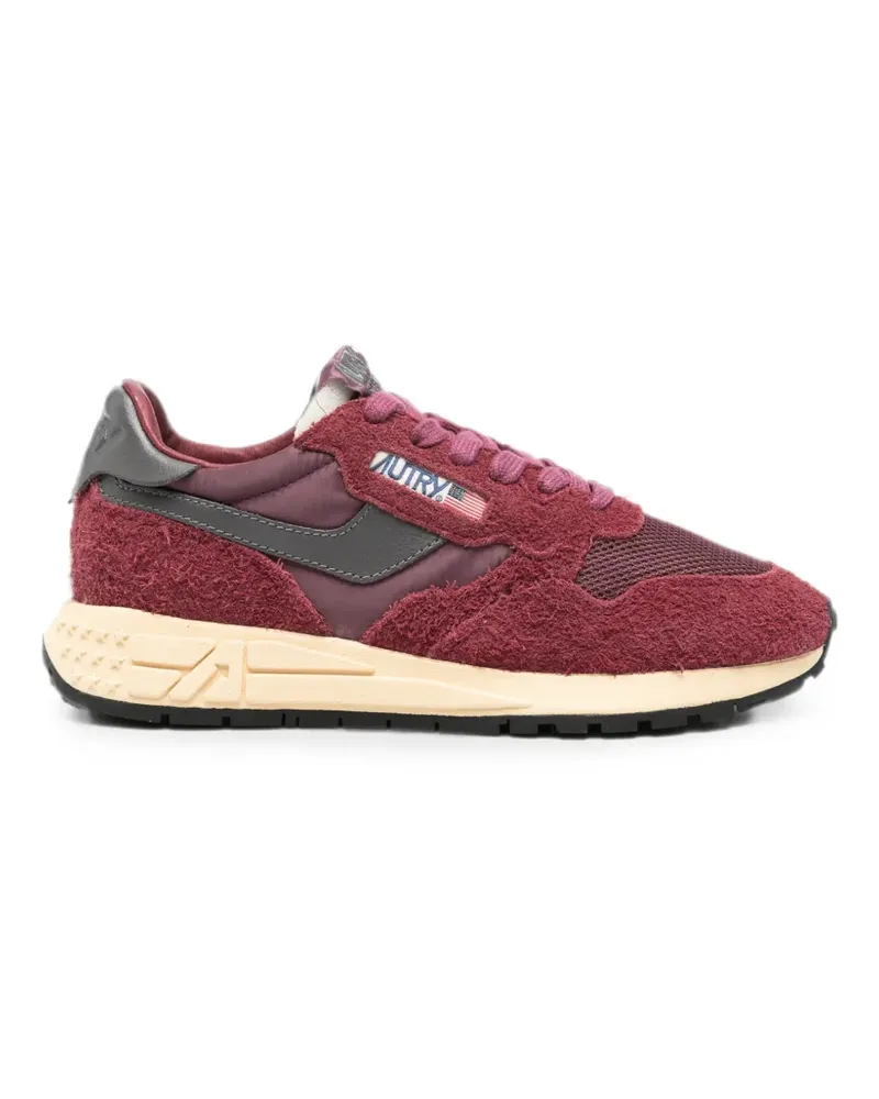 AUTRY Reelwind suede-panelled logo-patch sneakers - Rot Rot
