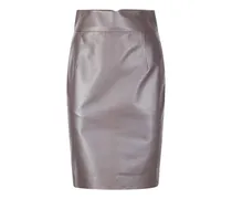 Klassischer Lederrock - Grau