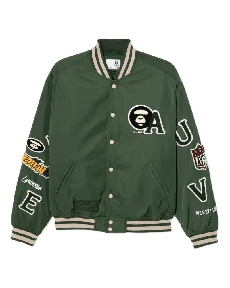BAPE Jacke mit Logo-Stickerei - Grün Grün