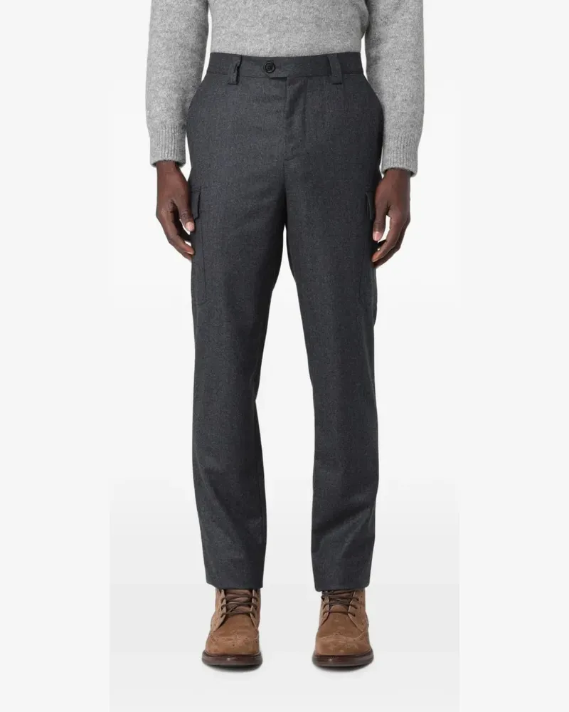 Brunello Cucinelli virgin-wool cargo pants - Grau Grau