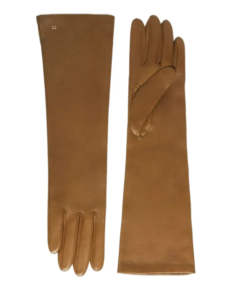 Max Mara Lange Handschuhe - Braun Braun