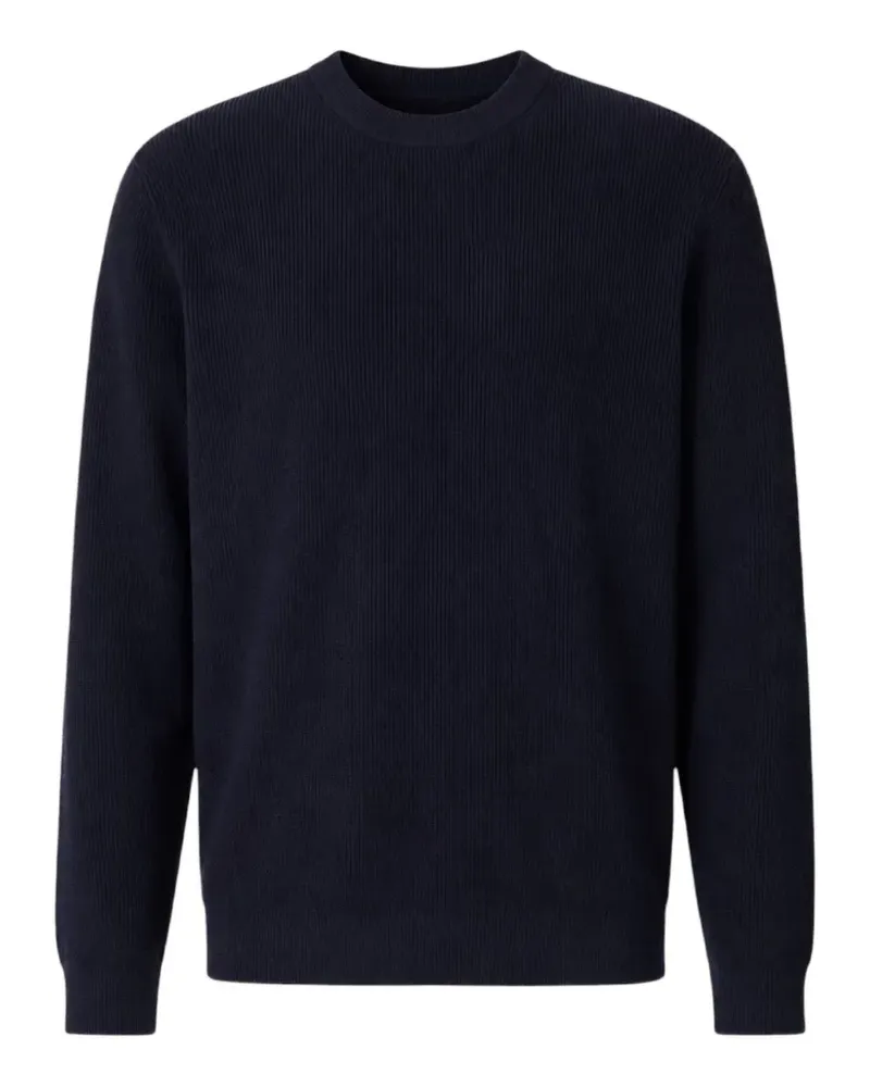 NN 07 Gerippter Danny Pullover - Blau Blau